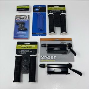 Lot of NEW Bicycle Parts, Brakes, and Tire Repair and Mounts, 7 Pieces